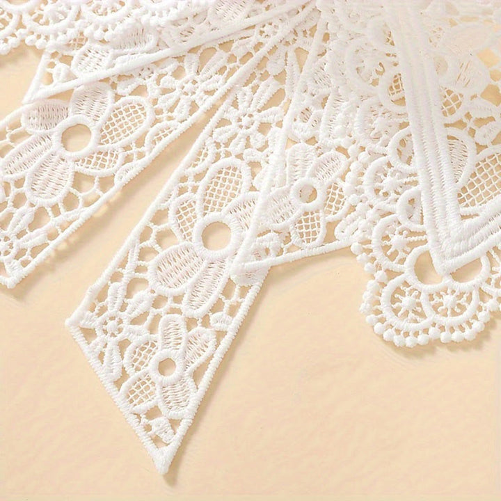 Camicetta mezza camicia staccabile con colletto falso in pizzo floreale
