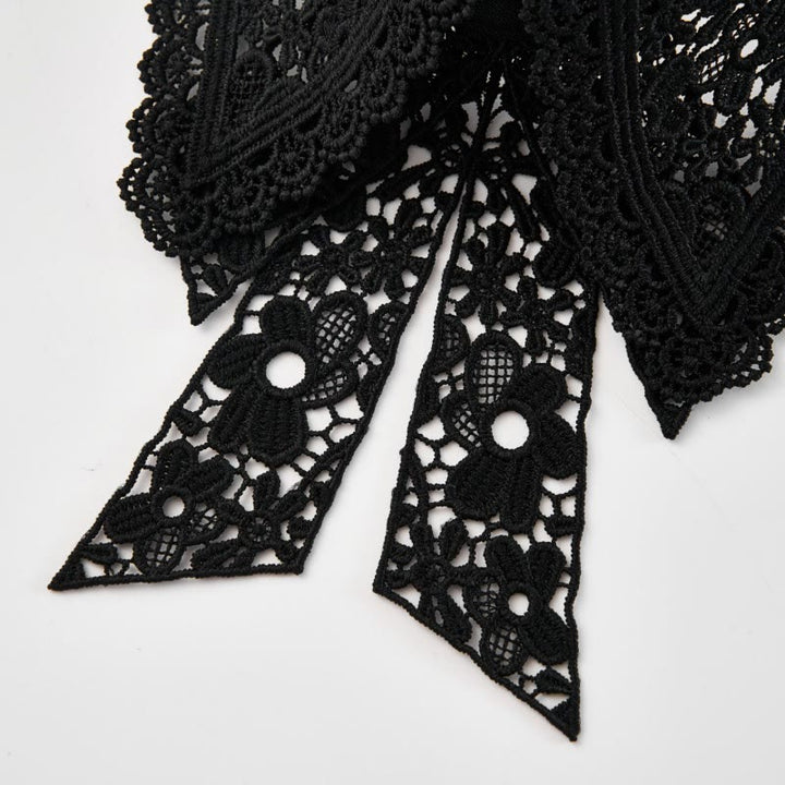 Camicetta mezza camicia staccabile con colletto falso in pizzo floreale