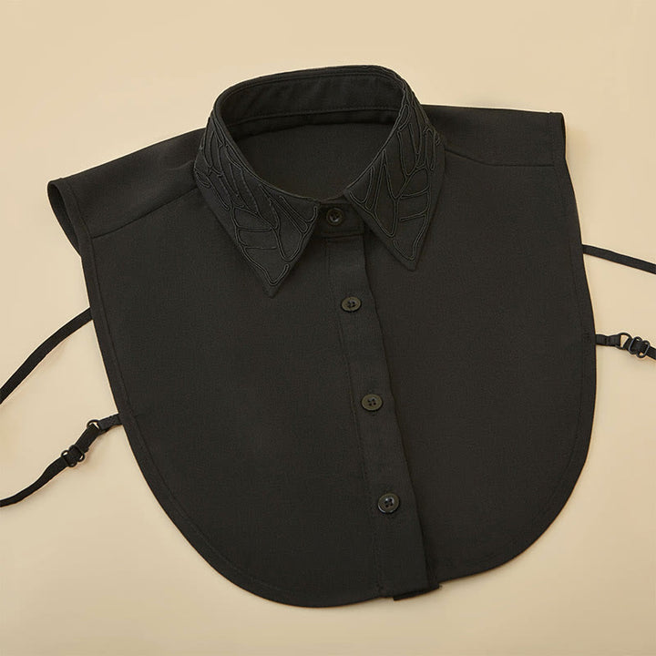 Camicetta mezza camicia staccabile con colletto falso floreale ricamato