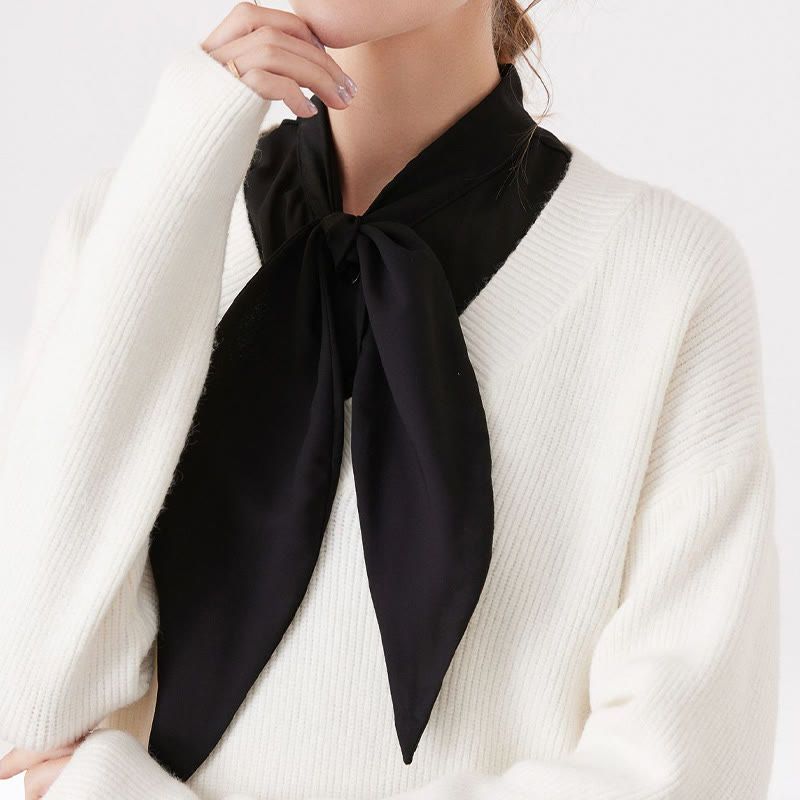 Grande colletto finto con colletto staccabile a mezza camicia con coniglietto