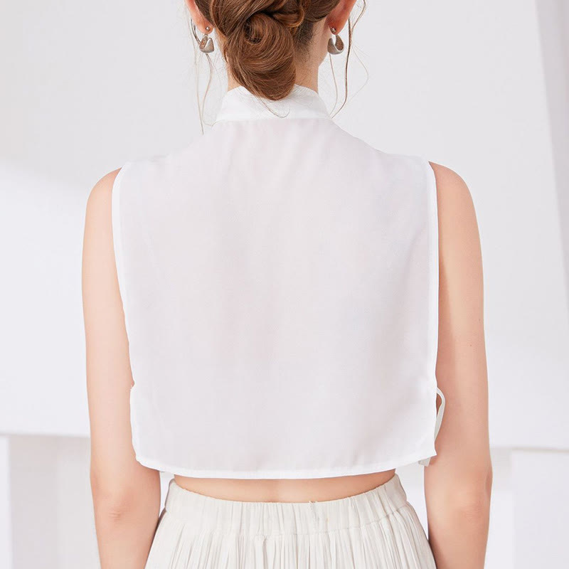 Grande colletto finto con colletto staccabile a mezza camicia con coniglietto