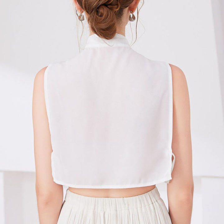 Grande colletto finto con colletto staccabile a mezza camicia con coniglietto