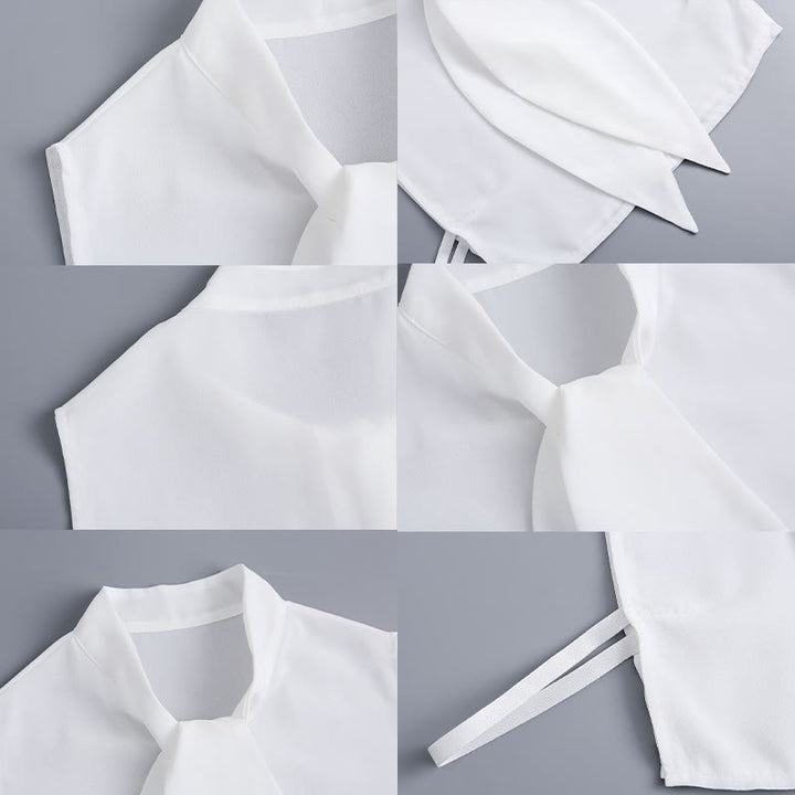 Grande colletto finto con colletto staccabile a mezza camicia con coniglietto