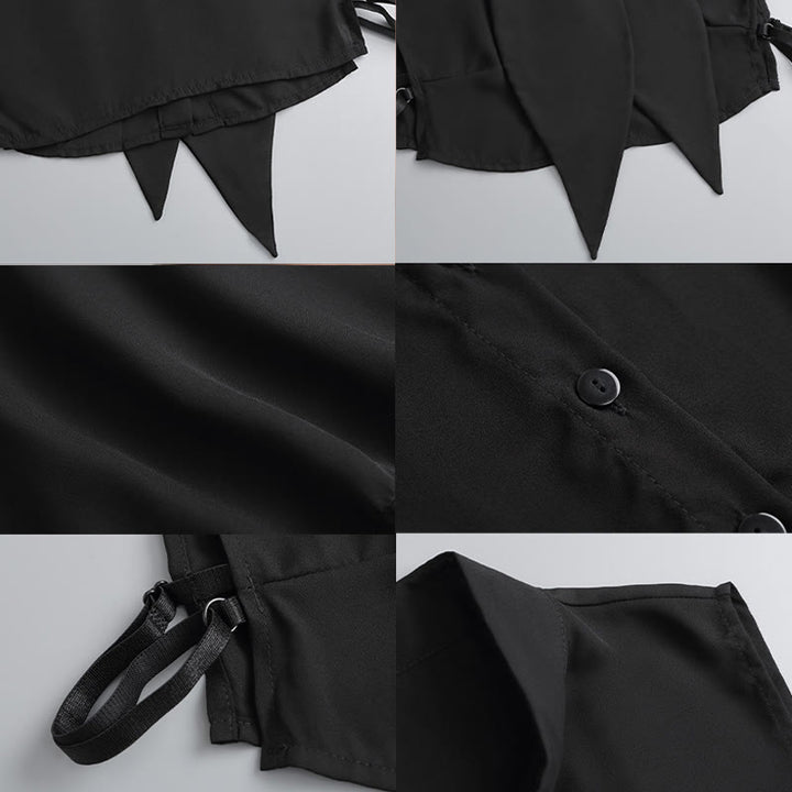 Grande colletto finto con colletto staccabile a mezza camicia con coniglietto