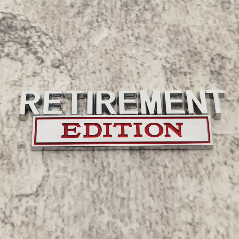Distintivo per auto adesivo in metallo EDIZIONE PENSIONAMENTO