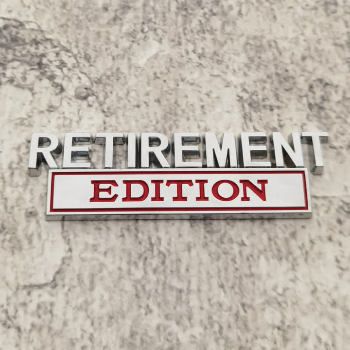 Distintivo per auto adesivo in metallo EDIZIONE PENSIONAMENTO