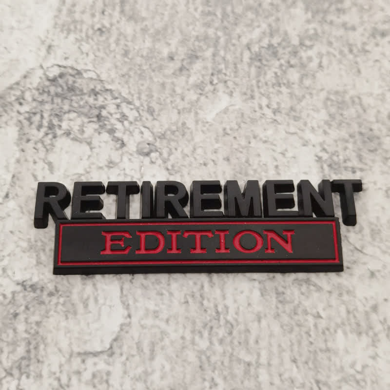 Distintivo per auto adesivo in metallo EDIZIONE PENSIONAMENTO