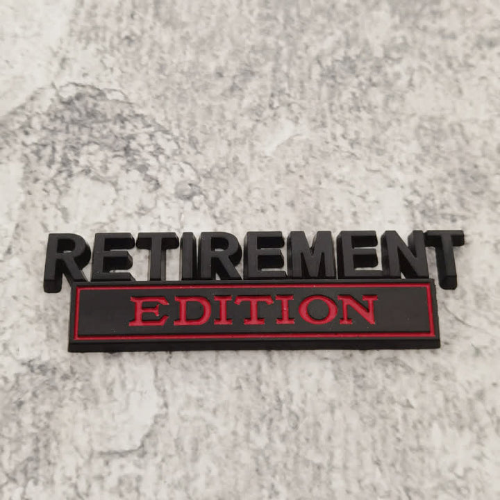 Distintivo per auto adesivo in metallo EDIZIONE PENSIONAMENTO