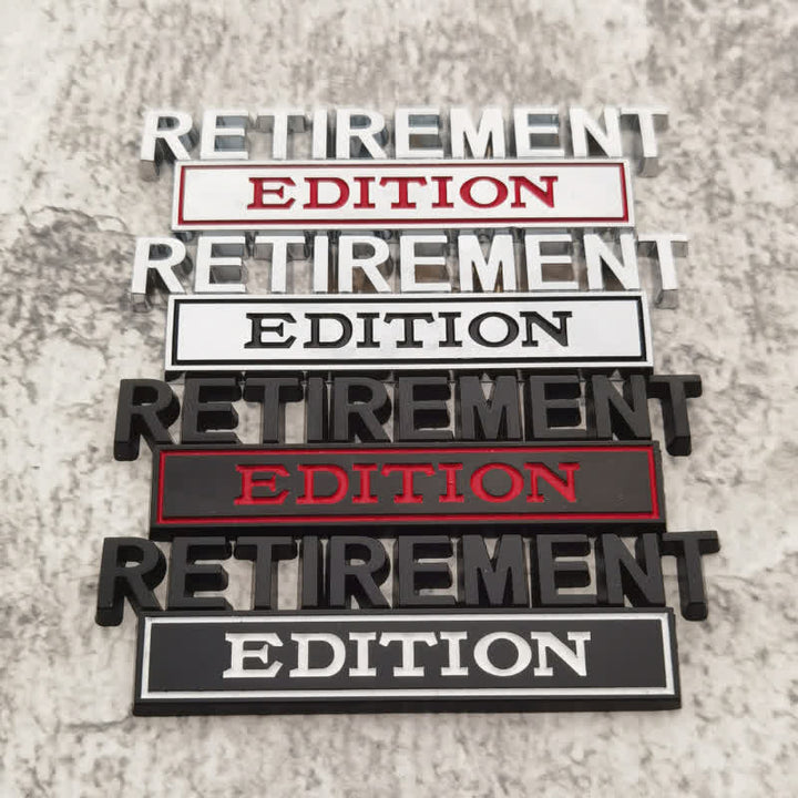 Distintivo per auto adesivo in metallo EDIZIONE PENSIONAMENTO