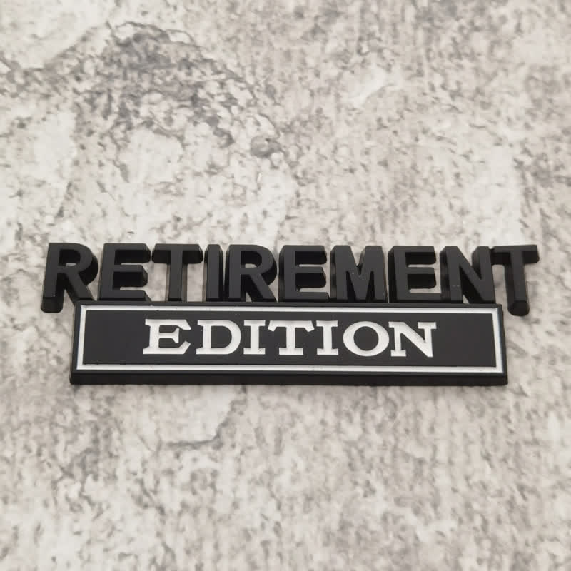 Distintivo per auto adesivo in metallo EDIZIONE PENSIONAMENTO