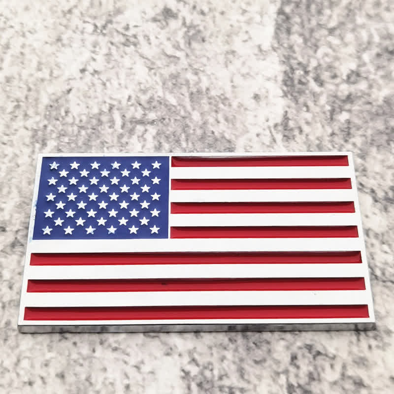 Adesivo in metallo con bandiera americana per auto