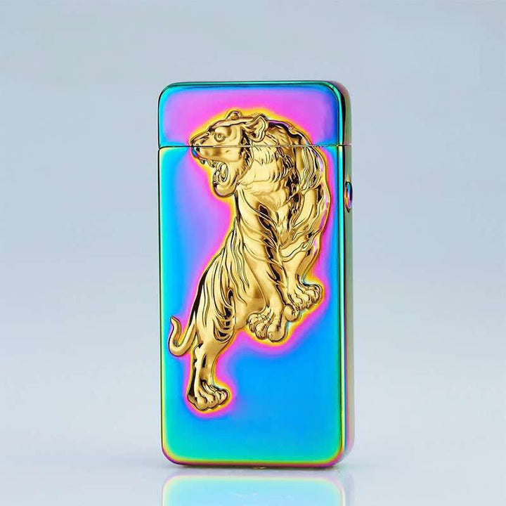 Accendino elettronico ricaricabile USB senza fiamma Dragon Double Arc - Tigre - Colorato - image 9