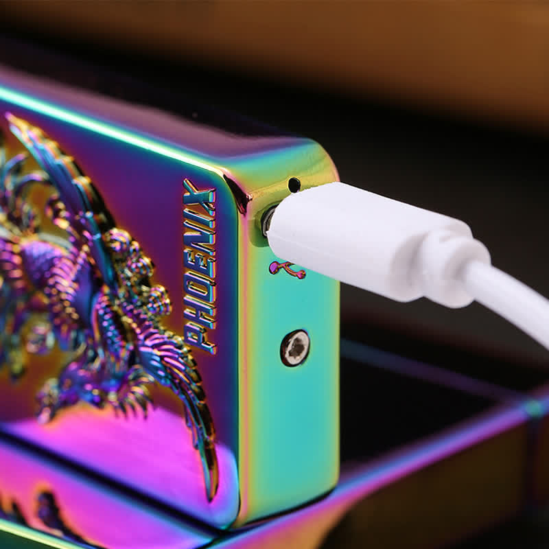 Accendino elettronico ricaricabile USB senza fiamma Dragon Double Arc