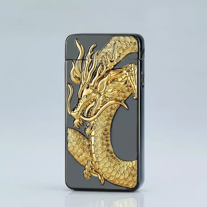 Accendino elettronico ricaricabile USB senza fiamma Dragon Double Arc