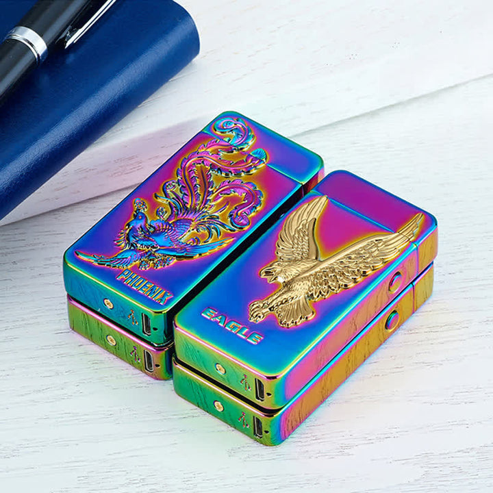 Accendino elettronico ricaricabile USB senza fiamma Dragon Double Arc