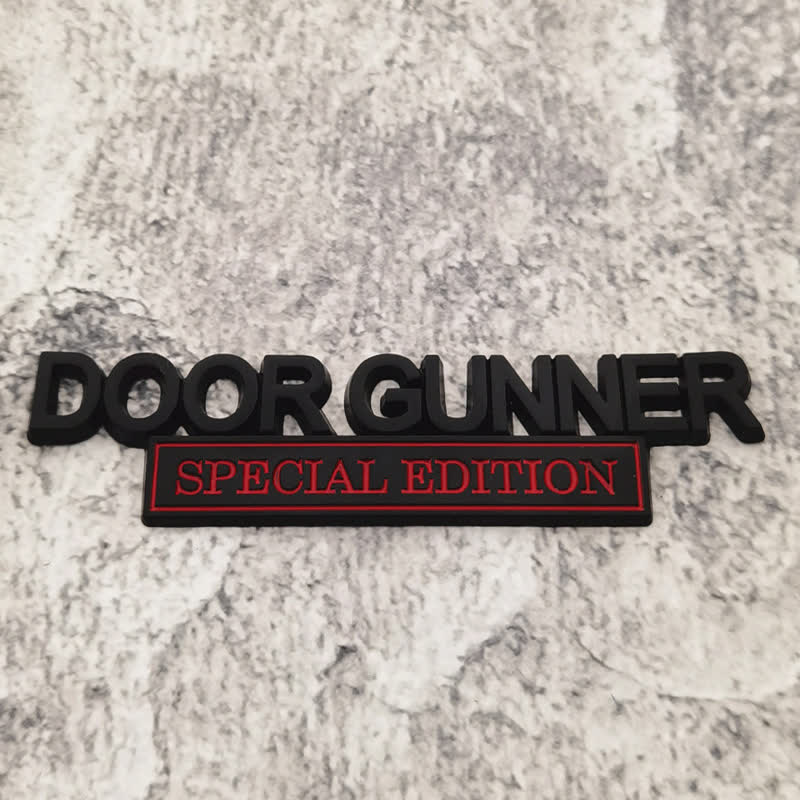 Adesivo in metallo per auto DOOR GUNNER SPECIAL EDITION