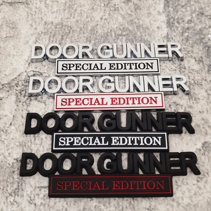 Adesivo in metallo per auto DOOR GUNNER SPECIAL EDITION
