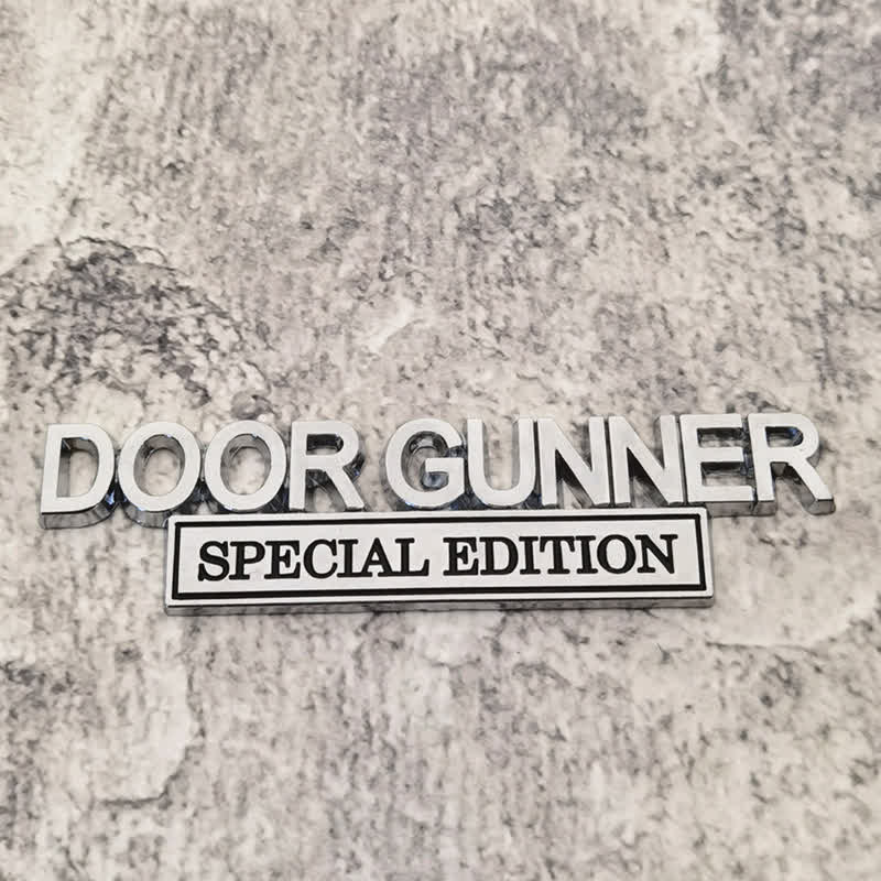 Adesivo in metallo per auto DOOR GUNNER SPECIAL EDITION