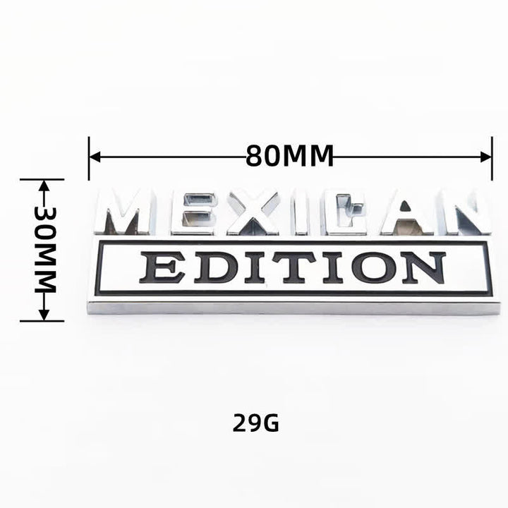 Adesivo in metallo per auto MEXICAN EDITION