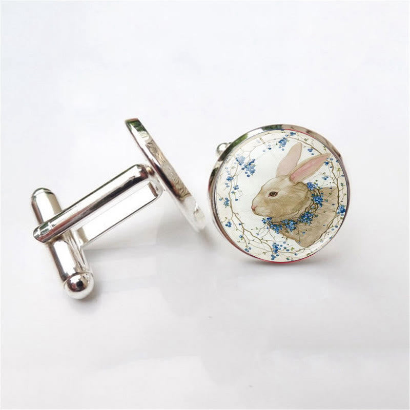 Set di gemelli da uomo Bunny Time Gem Button Covers da 1 paio