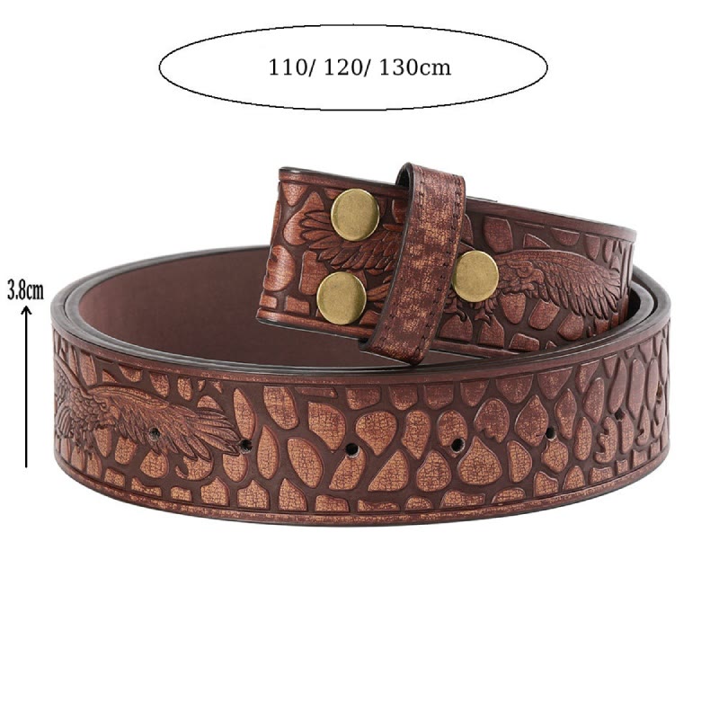 Cintura in pelle fai da te con motivo a coccodrillo vintage da uomo