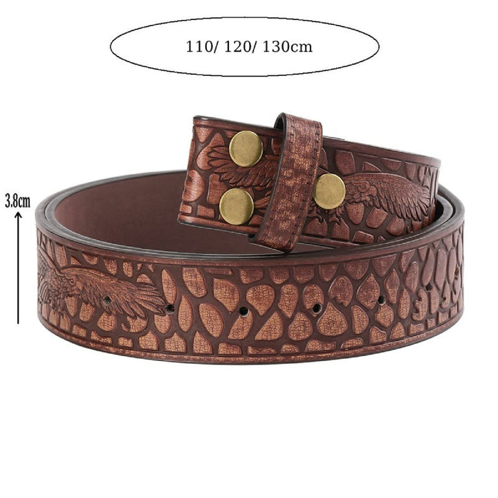 Cintura in pelle fai da te con motivo a coccodrillo vintage da uomo