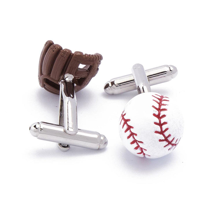 Set di 1 paio di guanti da baseball da uomo, copri bottoni e gemelli