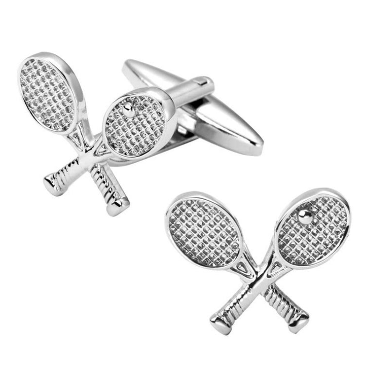 Set di gemelli da uomo con copribottoni Tennis Time
