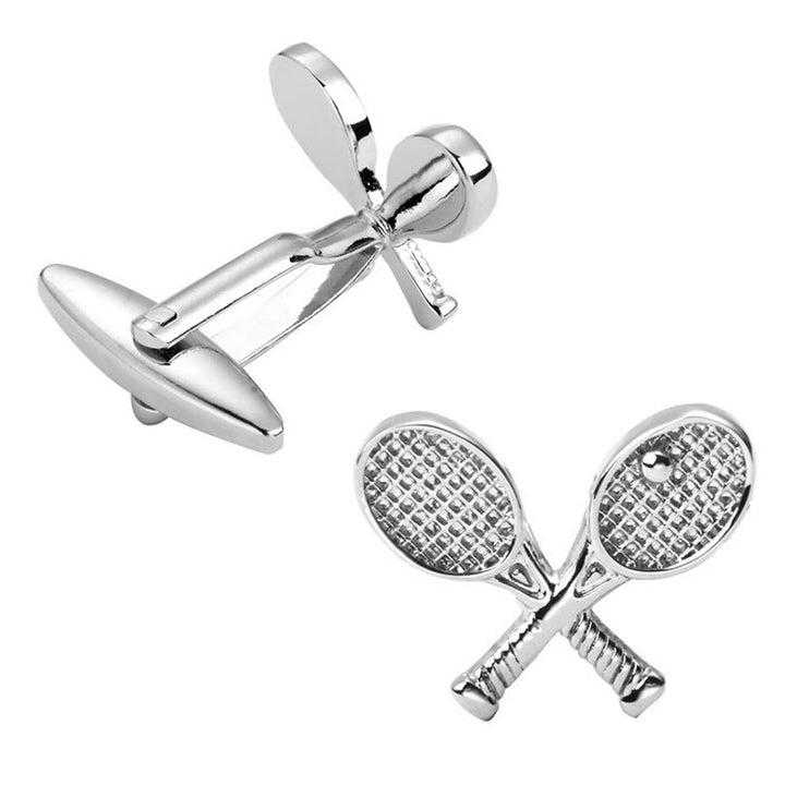 Set di gemelli da uomo con copribottoni Tennis Time