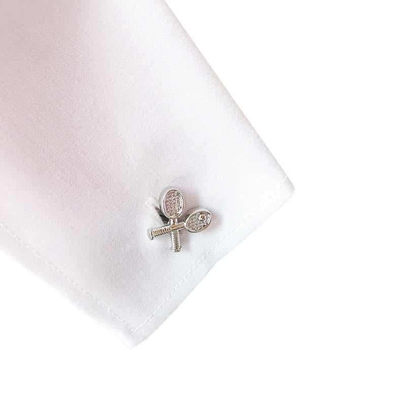 Set di gemelli da uomo con copribottoni Tennis Time - image 2