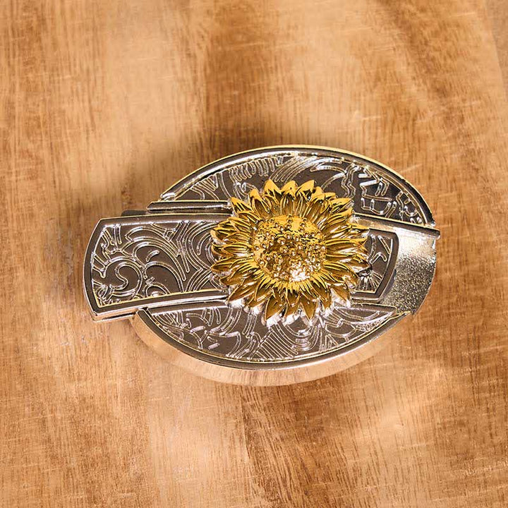 Set di ciondoli con fibbia per cintura fai da te in oro e argento con coltello nascosto e corno di cervo turchese