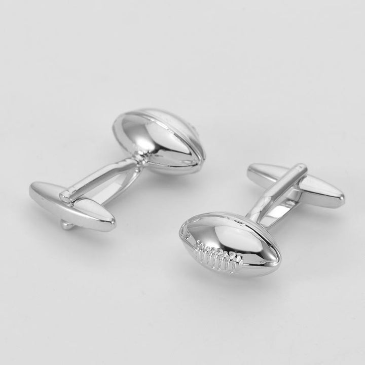 Set di gemelli da polso da uomo con copri bottoni Rugby Time - image 2