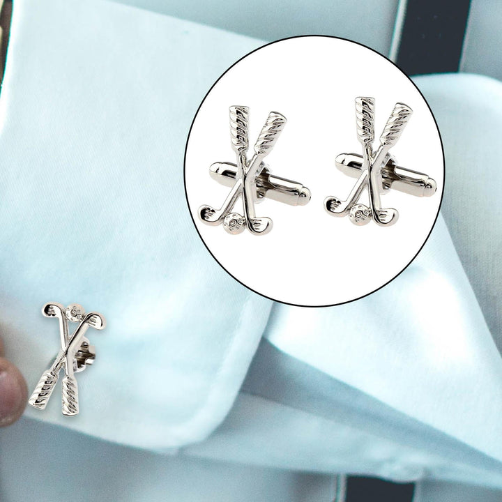 Set di gemelli Golf Time Button Covers da uomo, 1 paio