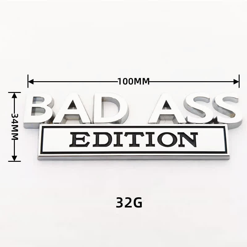 Distintivo per auto adesivo in metallo BAD ASS EDITION