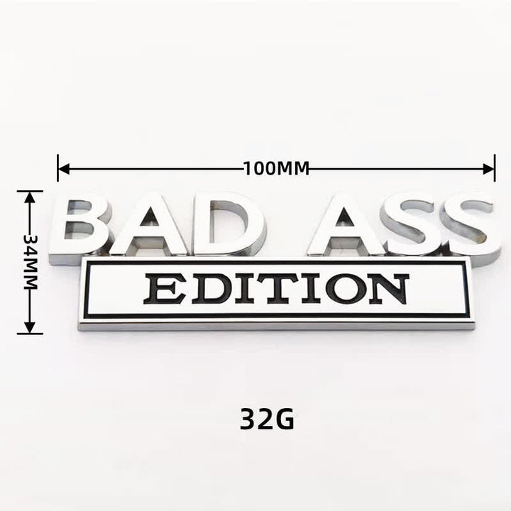 Distintivo per auto adesivo in metallo BAD ASS EDITION