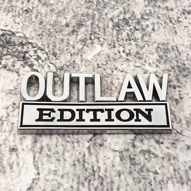 Distintivo per auto adesivo in metallo OUTLAW EDITION