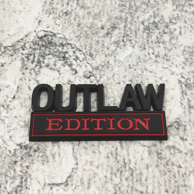 Distintivo per auto adesivo in metallo OUTLAW EDITION
