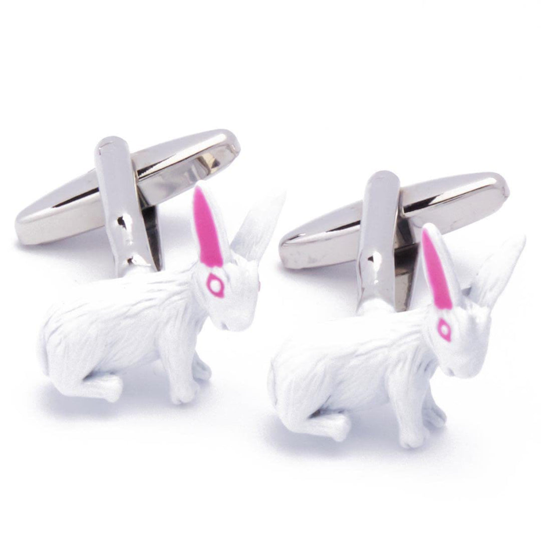 Set di gemelli con copribottoni a forma di coniglietto da uomo, 1 paio - Coniglio - image 0
