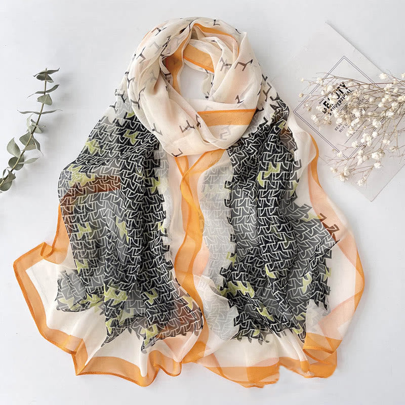 Sciarpa da spiaggia con protezione solare, motivo floreale in chiffon estivo morbido da donna