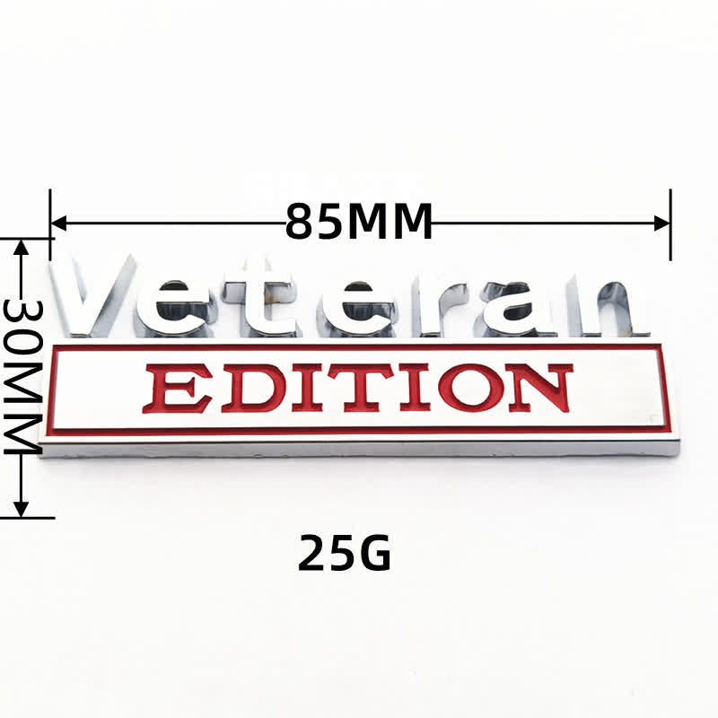 Distintivo per auto adesivo in metallo Veteran EDITION