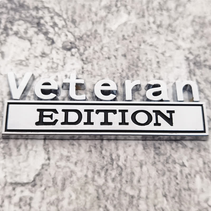 Distintivo per auto adesivo in metallo Veteran EDITION