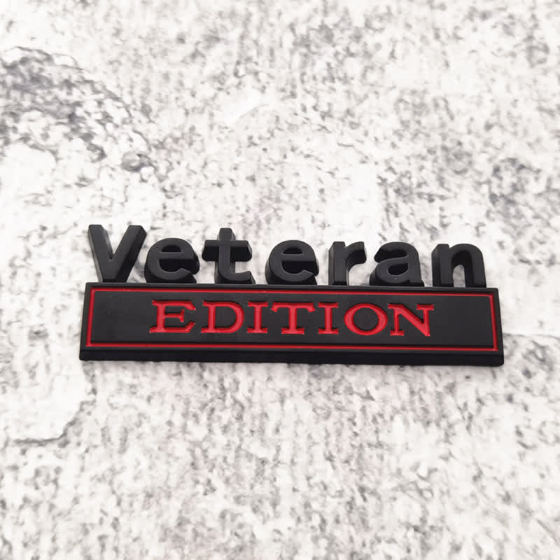 Distintivo per auto adesivo in metallo Veteran EDITION