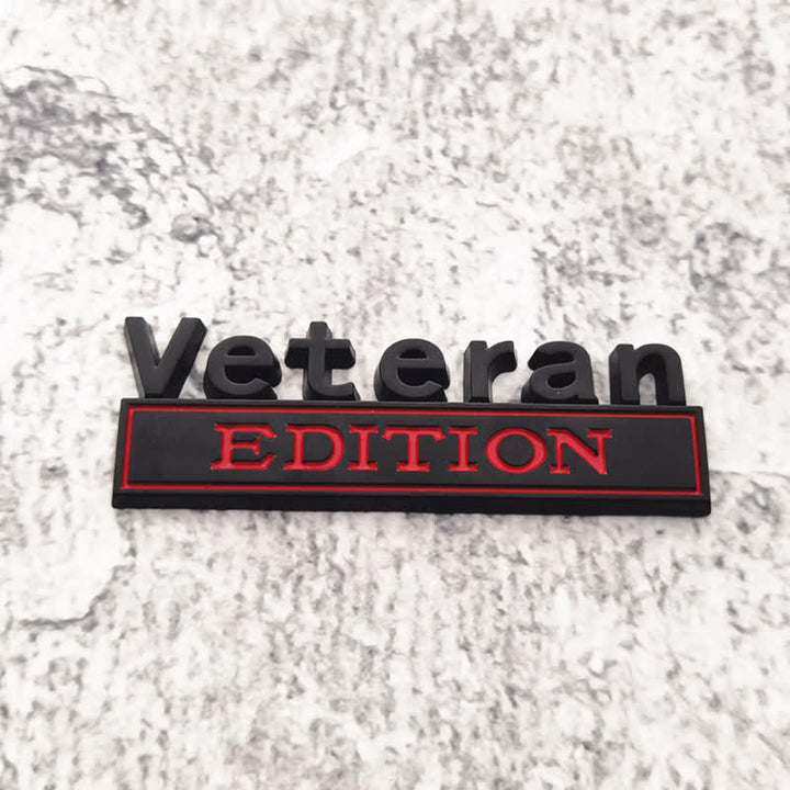 Distintivo per auto adesivo in metallo Veteran EDITION