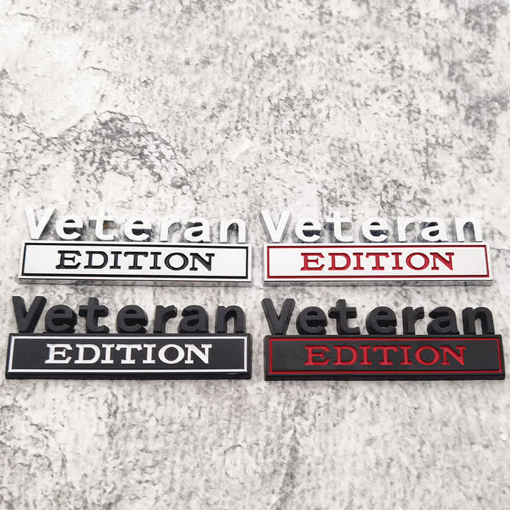 Distintivo per auto adesivo in metallo Veteran EDITION