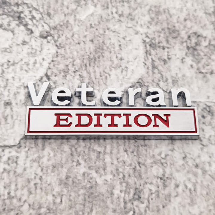 Distintivo per auto adesivo in metallo Veteran EDITION