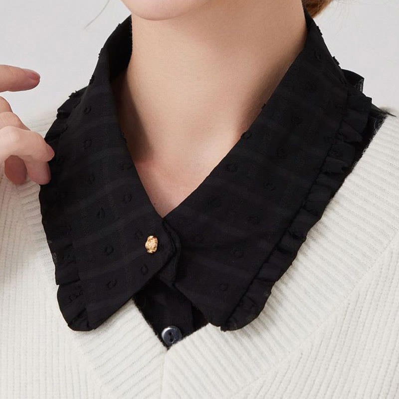 Camicetta mezza camicia staccabile con colletto finto a traliccio di petali