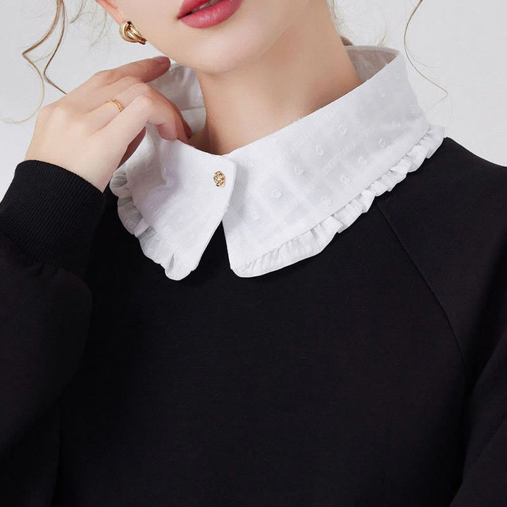 Camicetta mezza camicia staccabile con colletto finto a traliccio di petali