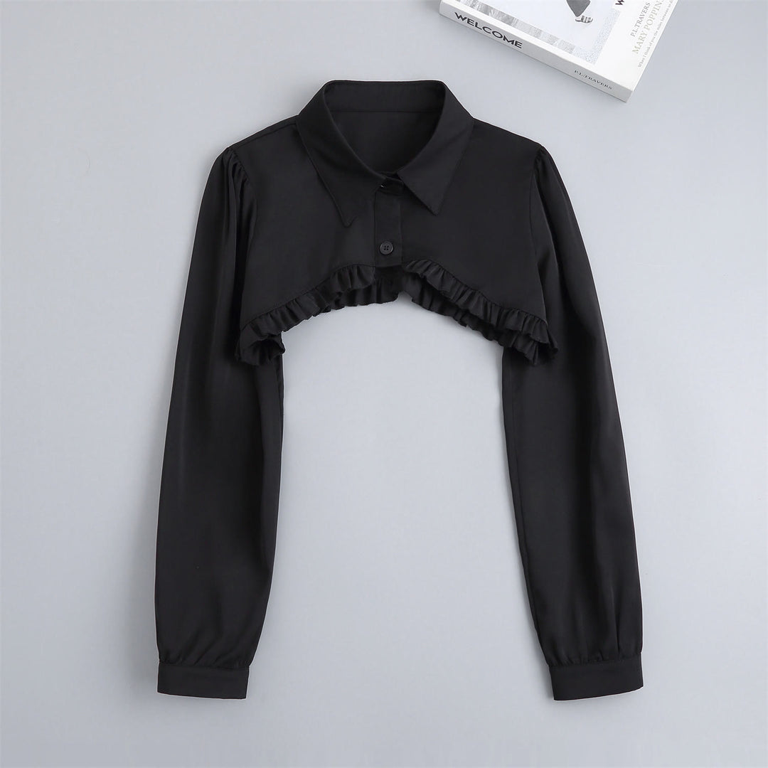 Mantella corta per protezione solare, mezza camicia staccabile - Nero - Taglia unica - image 10