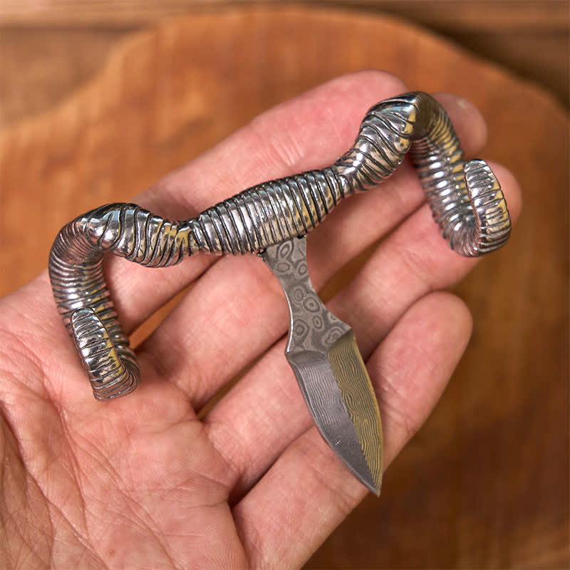 Fibbia per cintura multifunzione con ciondolo a forma di teschio di pecora in argento - image 10