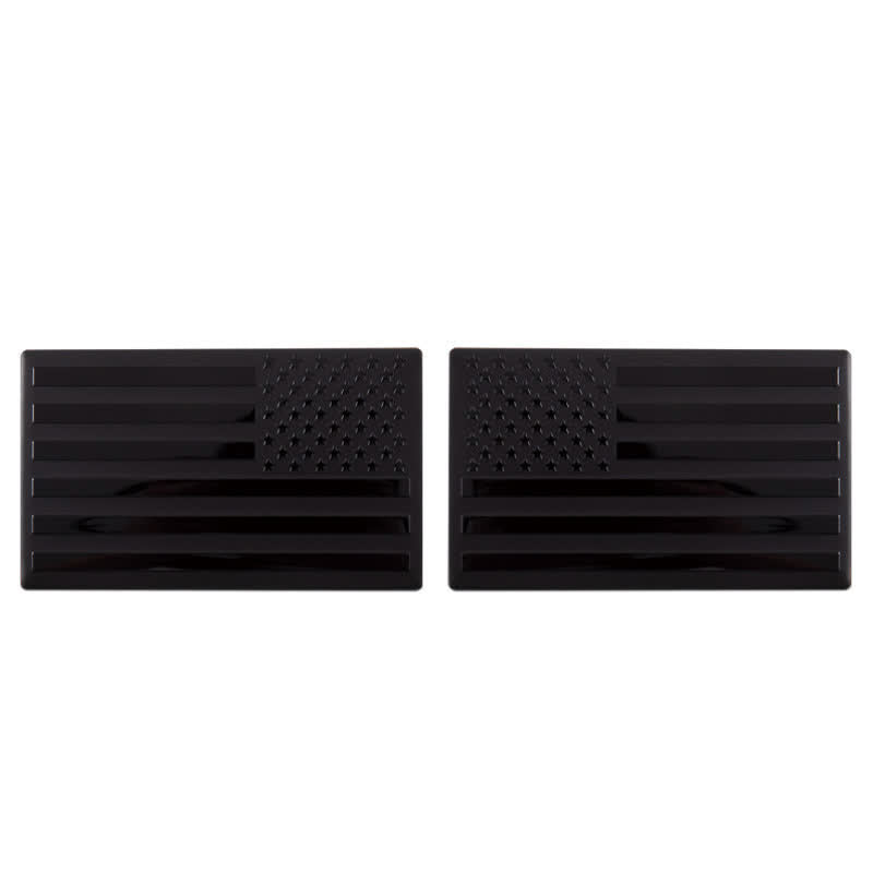 2 pezzi di distintivo per auto con bandiera americana in metallo - Nero - image 8